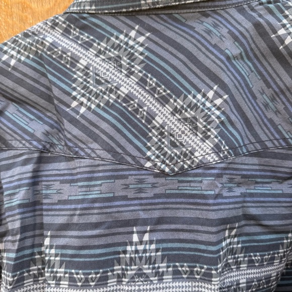 Ariat Men's Navy Muir Woods Dipsea Trail Haze Retro Fit Snap Shirt Small NWT - Picture 12 of 12